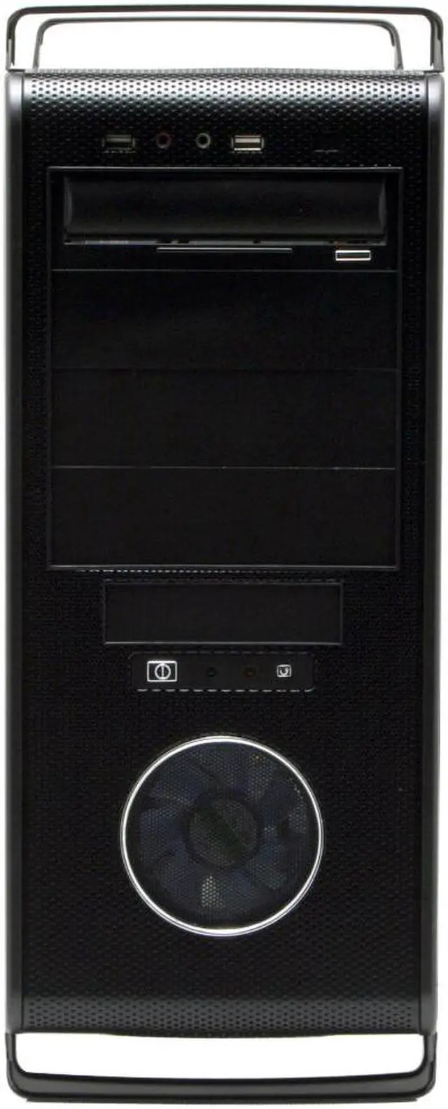 Alt view image 3 of 16 - ARK 6099S BK Black Steel ATX Mid Tower Computer Case 400W Power Supply