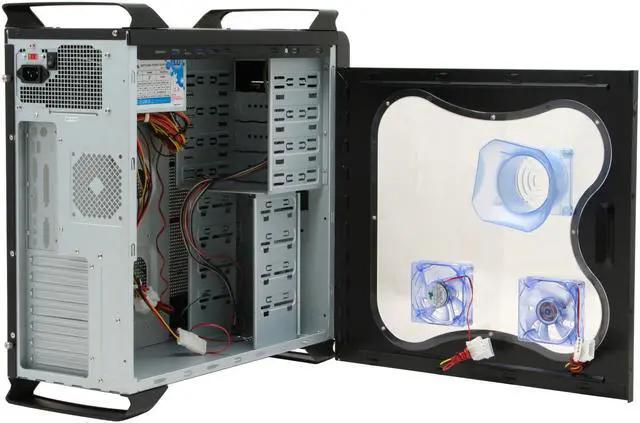 Alt view image 10 of 16 - ARK 6099S BK Black Steel ATX Mid Tower Computer Case 400W Power Supply