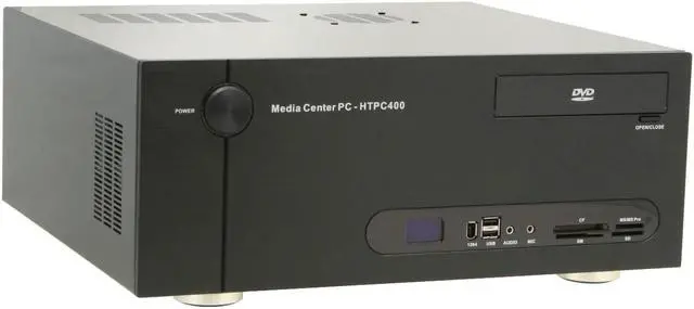 Main image of ARK Black Aluminum / Steel HTPC 400BA Black ATX Media Center / HTPC Case