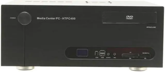 Alt view image 3 of 8 - ARK Black Aluminum / Steel HTPC 400BA Black ATX Media Center / HTPC Case