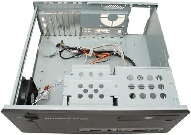 Alt view image 7 of 8 - ARK Black Aluminum / Steel HTPC 400BA Black ATX Media Center / HTPC Case
