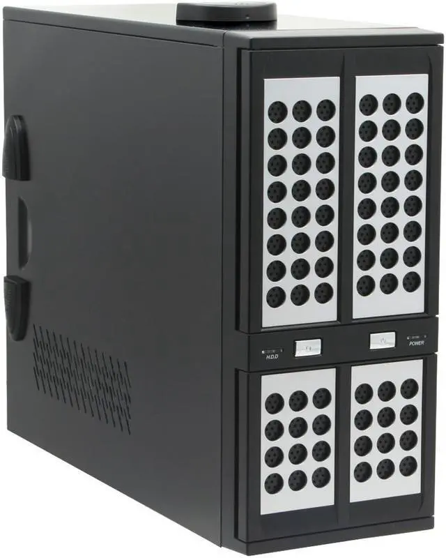 Main image of ARK SR-8100BK Black Pedestal Server Case 4 External 5.25" Drive Bays