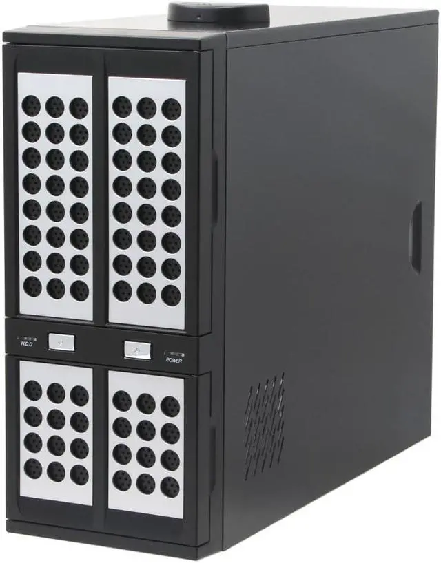 Alt view image 2 of 13 - ARK SR-8100BK Black Pedestal Server Case 4 External 5.25" Drive Bays