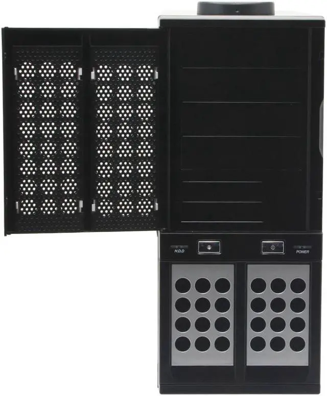 Alt view image 5 of 13 - ARK SR-8100BK Black Pedestal Server Case 4 External 5.25" Drive Bays