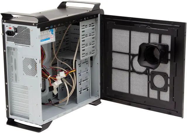 Alt view image 7 of 14 - ARK 6099-CA Black Steel ATX Mid Tower Computer Case 400W Power Supply