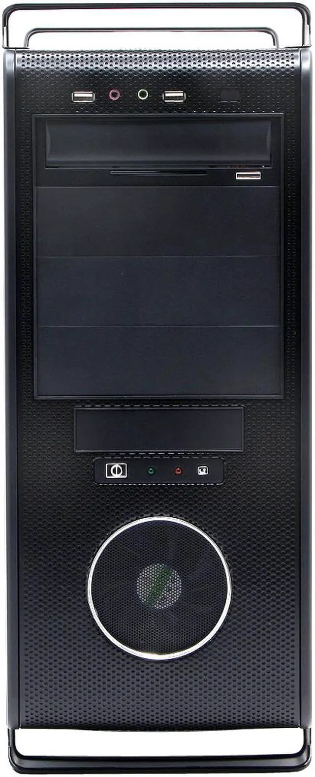 Alt view image 4 of 14 - ARK 6099-CA Black Steel ATX Mid Tower Computer Case 400W Power Supply