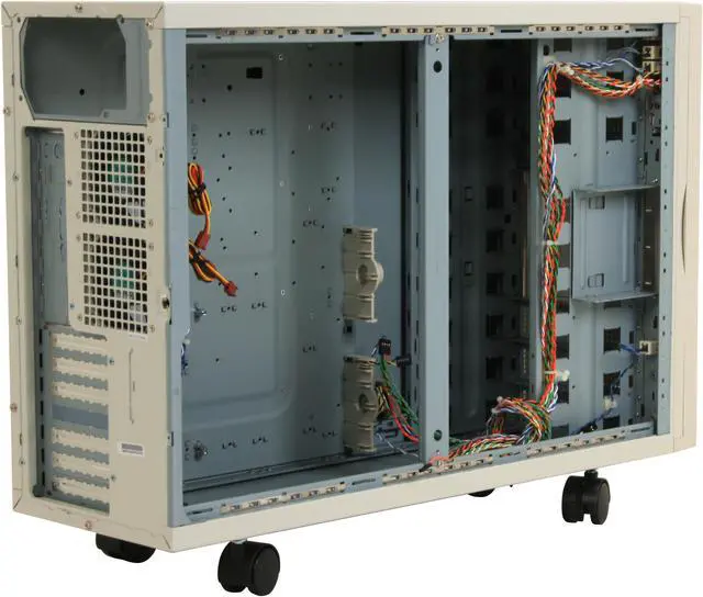 Alt view image 9 of 13 - ARK EN-8950 Beige Pedestal Server Case 9 External 5.25" Drive Bays