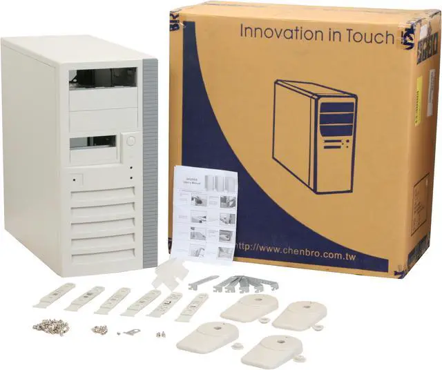 Alt view image 11 of 11 - ARK SR20502 Beige Tower Server Case 3 External 5.25" Drive Bays