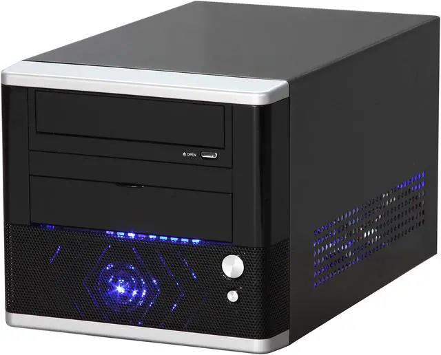 Alt view image 3 of 9 - ARK PI-01 (UV coating) Black Mini-ITX Tower Computer Case 300W Power Supply