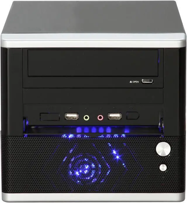 Alt view image 4 of 9 - ARK PI-01 (UV coating) Black Mini-ITX Tower Computer Case 300W Power Supply