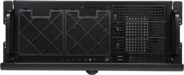 Alt view image 2 of 7 - ARK IPC-4570 Black Steel 4U Rackmount Server Chassis 3 External 5.25" Drive Bays