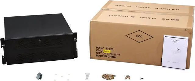 Alt view image 7 of 7 - ARK IPC-4570 Black Steel 4U Rackmount Server Chassis 3 External 5.25" Drive Bays