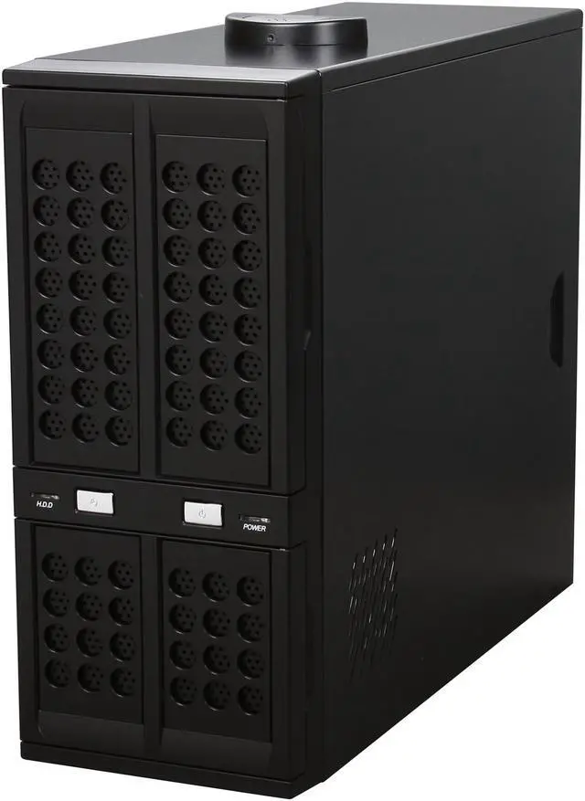 Alt view image 3 of 10 - ARK SR-801BK Pedestal Server Case 4 External 5.25" Drive Bays