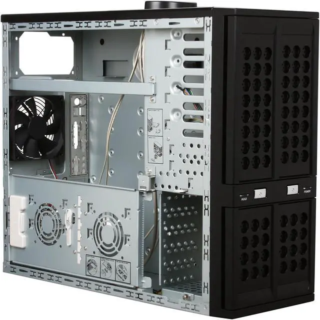 Alt view image 7 of 10 - ARK SR-801BK Pedestal Server Case 4 External 5.25" Drive Bays