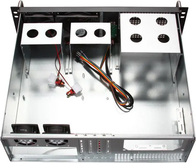 Alt view image 6 of 7 - ARK IPC-3U380 Black 1.2mm SGCC 3U Rackmount Server Chassis 2 External 5.25" Drive Bays