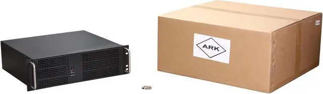 Alt view image 7 of 7 - ARK IPC-3U380 Black 1.2mm SGCC 3U Rackmount Server Chassis 2 External 5.25" Drive Bays
