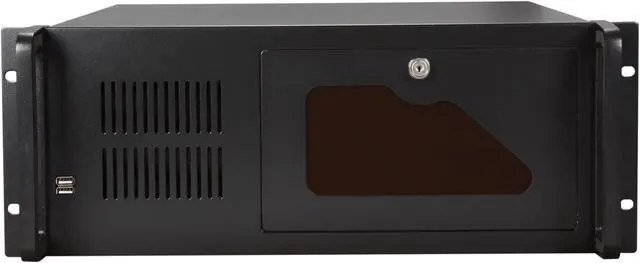 Alt view image 2 of 8 - ARK 4U406 Black 1.0mm thick 4U Rackmount Server Chassis 2 External 5.25" Drive Bays