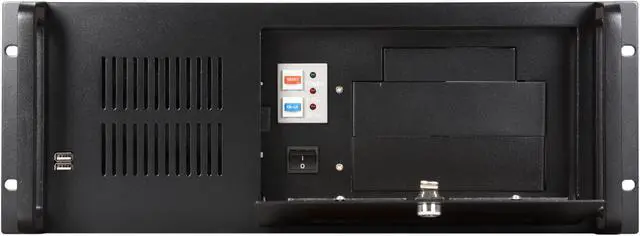Alt view image 3 of 8 - ARK 4U406 Black 1.0mm thick 4U Rackmount Server Chassis 2 External 5.25" Drive Bays