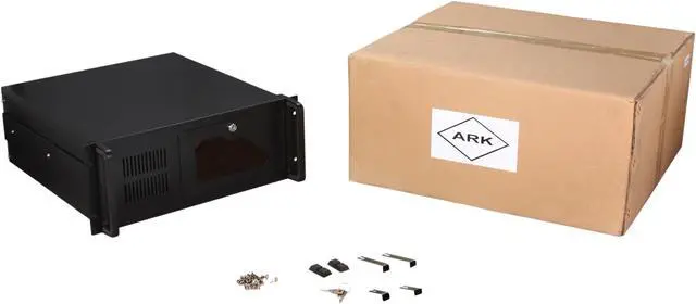 Alt view image 8 of 8 - ARK 4U406 Black 1.0mm thick 4U Rackmount Server Chassis 2 External 5.25" Drive Bays