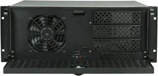 Alt view image 2 of 7 - ARK 4U-500-S Black front panel/ Silver body 1.2mm SECC Zinc-Coated Steel (Chassis) Aluminum Alloy (Handle) 4U Rackmount Server Case 3 External 5.25" Drive Bays
