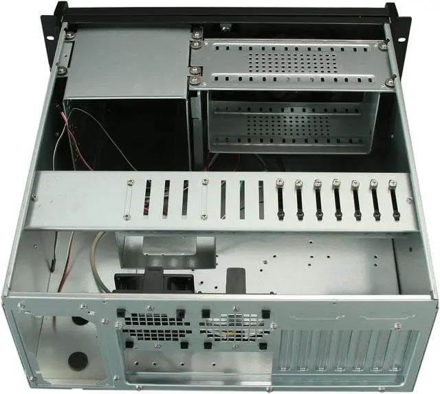 Alt view image 5 of 7 - ARK 4U-500-S Black front panel/ Silver body 1.2mm SECC Zinc-Coated Steel (Chassis) Aluminum Alloy (Handle) 4U Rackmount Server Case 3 External 5.25" Drive Bays