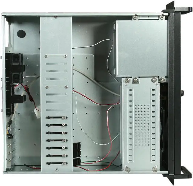 Alt view image 6 of 7 - ARK 4U-500-S Black front panel/ Silver body 1.2mm SECC Zinc-Coated Steel (Chassis) Aluminum Alloy (Handle) 4U Rackmount Server Case 3 External 5.25" Drive Bays