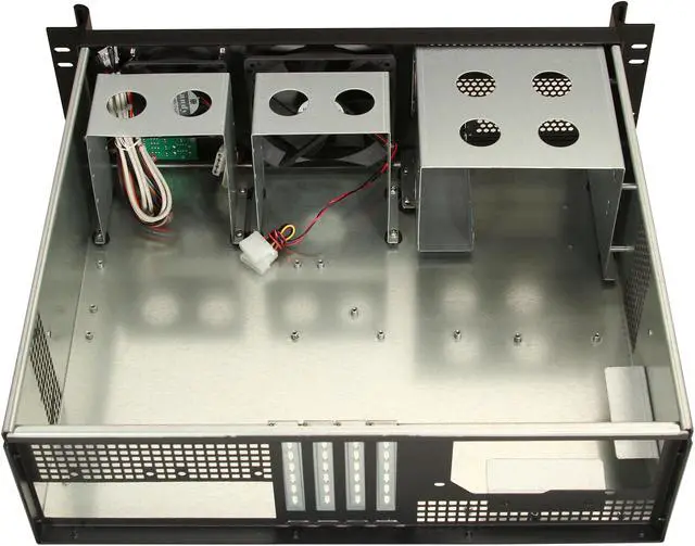 Alt view image 5 of 7 - ARK 3U390A Black 3U Rackmount Server Case w/o Power Supply 2 External 5.25" Drive Bays
