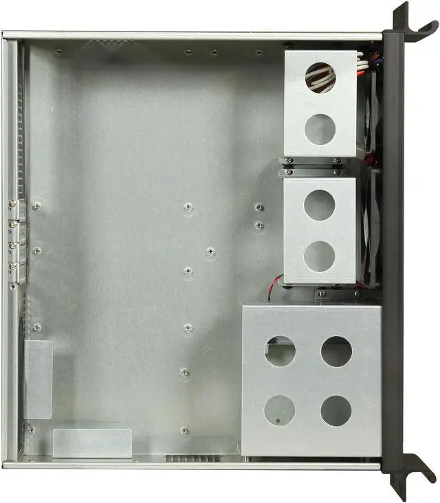 Alt view image 6 of 7 - ARK 3U390A Black 3U Rackmount Server Case w/o Power Supply 2 External 5.25" Drive Bays