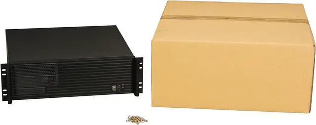 Alt view image 7 of 7 - ARK 3U390A Black 3U Rackmount Server Case w/o Power Supply 2 External 5.25" Drive Bays