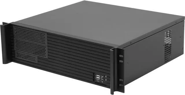 Main image of ARK IPC-3U390APS Black 3U Rackmount Server Case 500W 80PLUS Bronze 2 External 5.25" Drive Bays