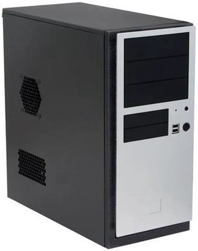 Main image of Antec NSK 4400 Black/ Silver 0.8mm cold-rolled steel ATX Mini Tower Computer Case 380W Power Supply