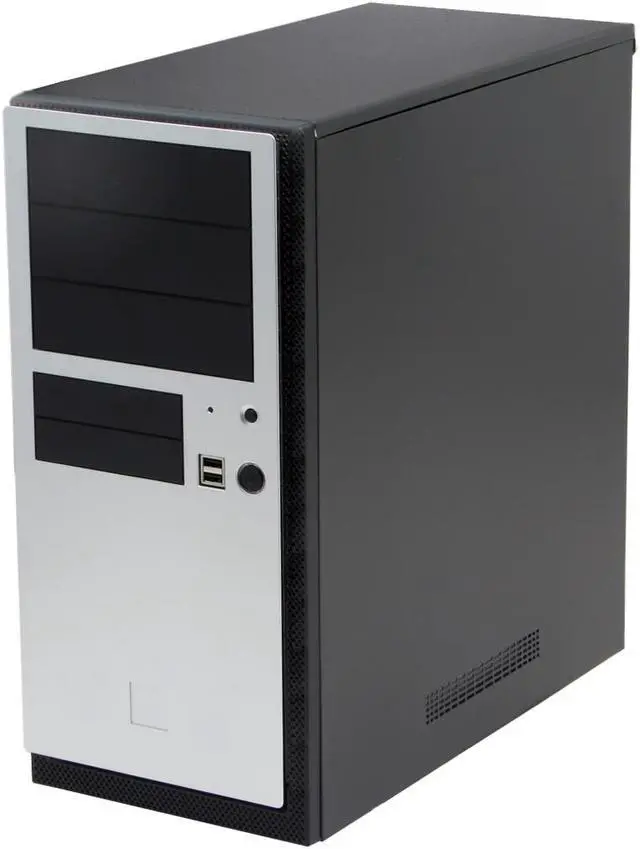 Alt view image 2 of 16 - Antec NSK 4400 Black/ Silver 0.8mm cold-rolled steel ATX Mini Tower Computer Case 380W Power Supply