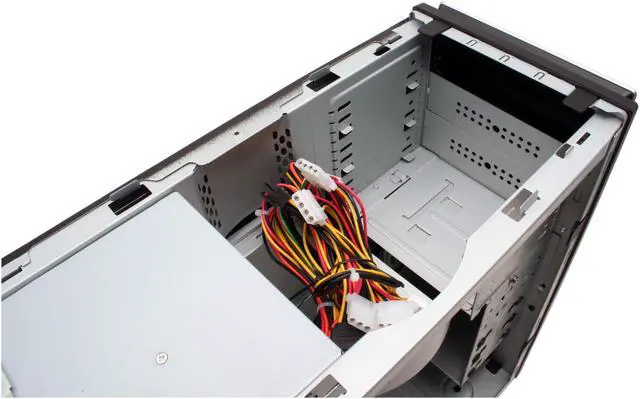 Alt view image 9 of 16 - Antec NSK 4400 Black/ Silver 0.8mm cold-rolled steel ATX Mini Tower Computer Case 380W Power Supply