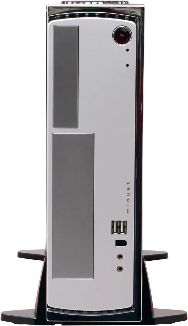 Alt view image 3 of 14 - Antec Minuet 300 Black/Silver Steel / Plastic Micro ATX Slim Case Computer Case 300W ATX12V Power Supply