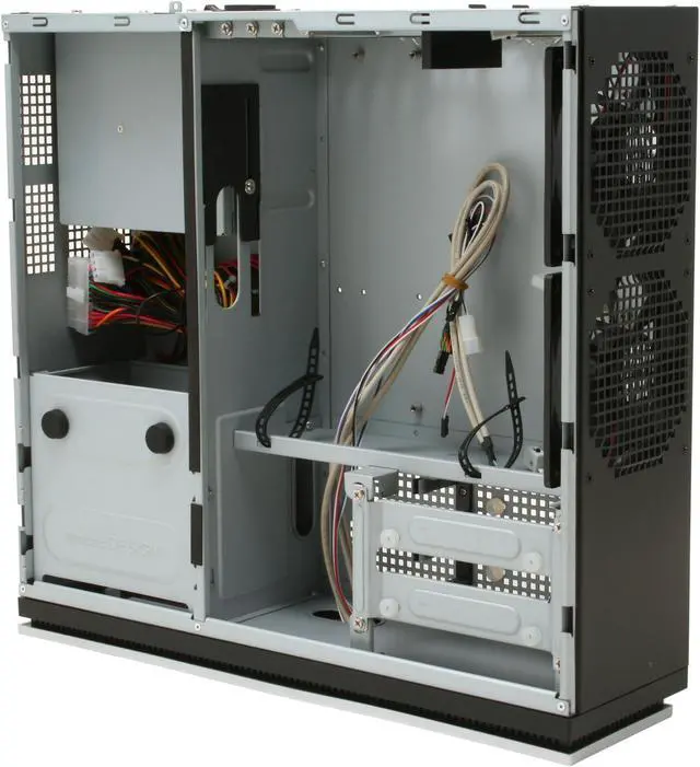 Alt view image 9 of 13 - Antec Solution Series NSK2400 Black/Silver Steel Micro ATX Desktop Computer Case 380W ATX12V v2.0 Power Supply