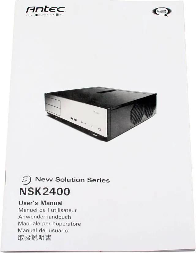 Alt view image 12 of 13 - Antec Solution Series NSK2400 Black/Silver Steel Micro ATX Desktop Computer Case 380W ATX12V v2.0 Power Supply
