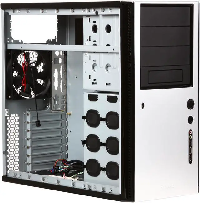 Alt view image 7 of 9 - Antec Solo Black/Silver Steel ATX Mid Tower Computer Case