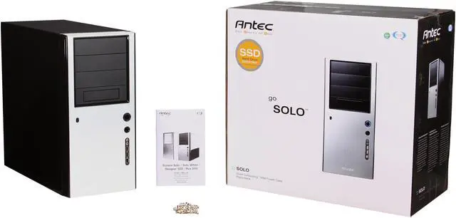 Alt view image 9 of 9 - Antec Solo Black/Silver Steel ATX Mid Tower Computer Case