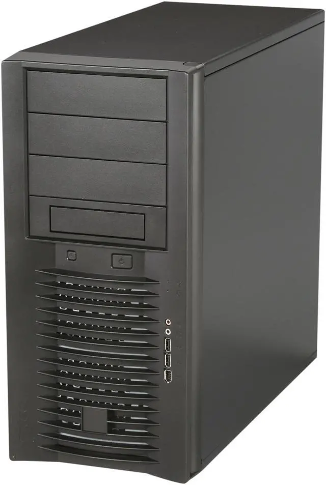 Alt view image 3 of 9 - Antec Atlas 550 Black Server Case w/ 550W Power Supply 4 (with one 5.25" to 3.5" adapter) External 5.25" Drive Bays