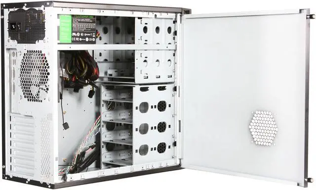 Alt view image 5 of 9 - Antec Atlas 550 Black Server Case w/ 550W Power Supply 4 (with one 5.25" to 3.5" adapter) External 5.25" Drive Bays