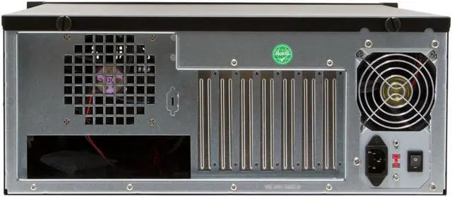 Alt view image 11 of 13 - Antec Take 4 + 450 Black 4U Rackmount Quiet Rackmount Server Case 450W 2 External 5.25" Drive Bays