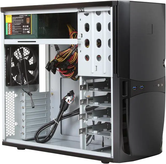 Alt view image 7 of 9 - Antec Sonata III 500 Black 0.8mm cold rolled steel ATX Mid Tower Computer Case 500W Power Supply