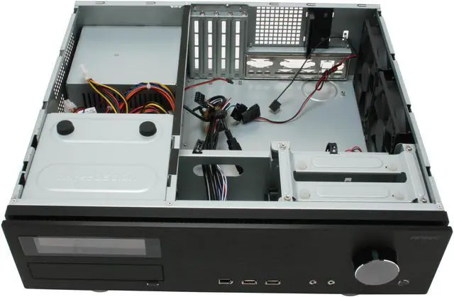 Alt view image 9 of 12 - Antec Aluminum Veris Fusion Black 430 Micro ATX Media Center / HTPC Case with IR receiver