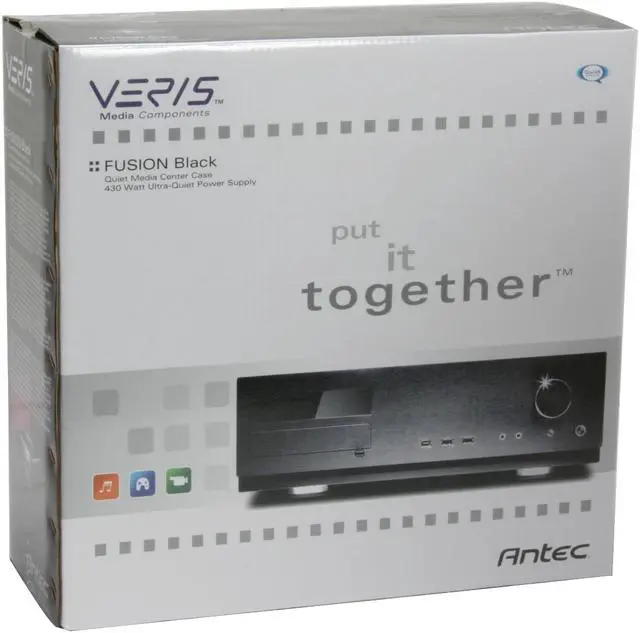Alt view image 12 of 12 - Antec Aluminum Veris Fusion Black 430 Micro ATX Media Center / HTPC Case with IR receiver