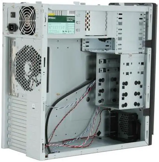 Alt view image 12 of 15 - Antec NSK4480 Black/ Silver 0.8mm cold-rolled steel construction ATX Mid Tower Computer Case 380W Power Supply