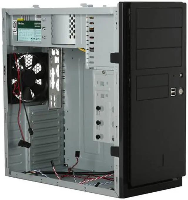 Alt view image 8 of 11 - Antec NSK4480B Black 0.8mm cold-rolled steel construction ATX Mid Tower Computer Case 380W Power Supply