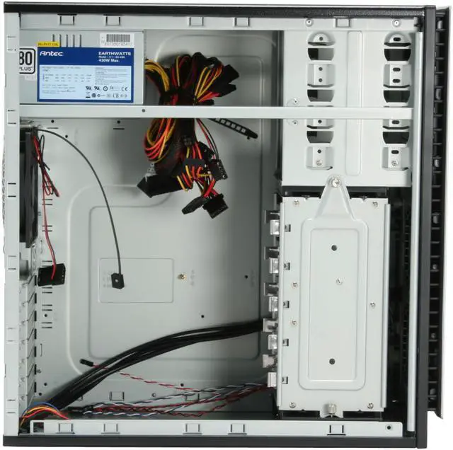 Alt view image 9 of 16 - Antec NSK6580 Black/ Silver 0.8mm cold-rolled steel construction ATX Mid Tower Computer Case 430W Power Supply