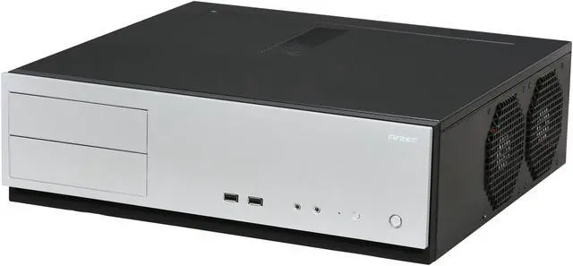 Alt view image 3 of 8 - Antec New Solution NSK2480 Black/Silver 0.8mm cold-rolled steel Micro ATX Desktop Computer Case 380W Power Supply