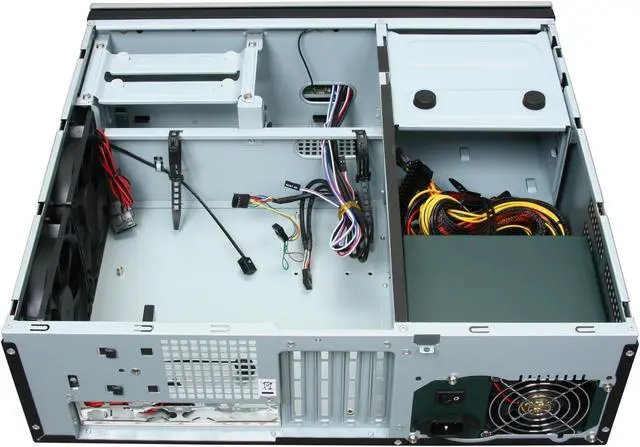 Alt view image 5 of 8 - Antec New Solution NSK2480 Black/Silver 0.8mm cold-rolled steel Micro ATX Desktop Computer Case 380W Power Supply