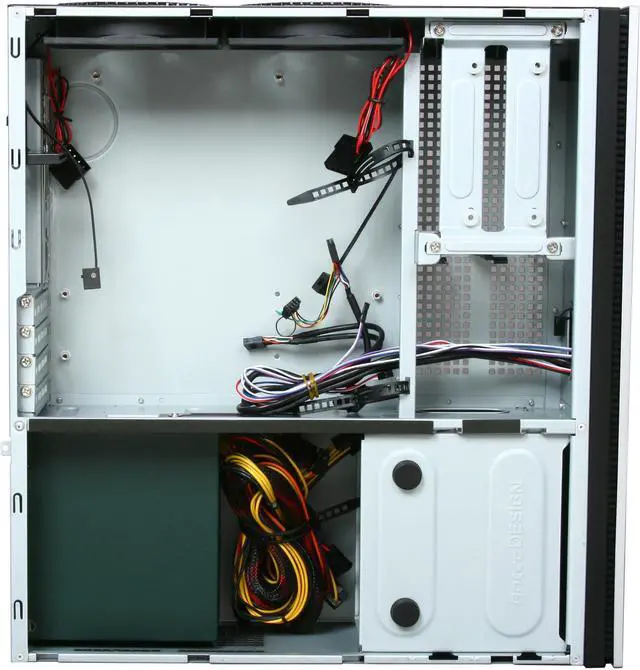 Alt view image 6 of 8 - Antec New Solution NSK2480 Black/Silver 0.8mm cold-rolled steel Micro ATX Desktop Computer Case 380W Power Supply